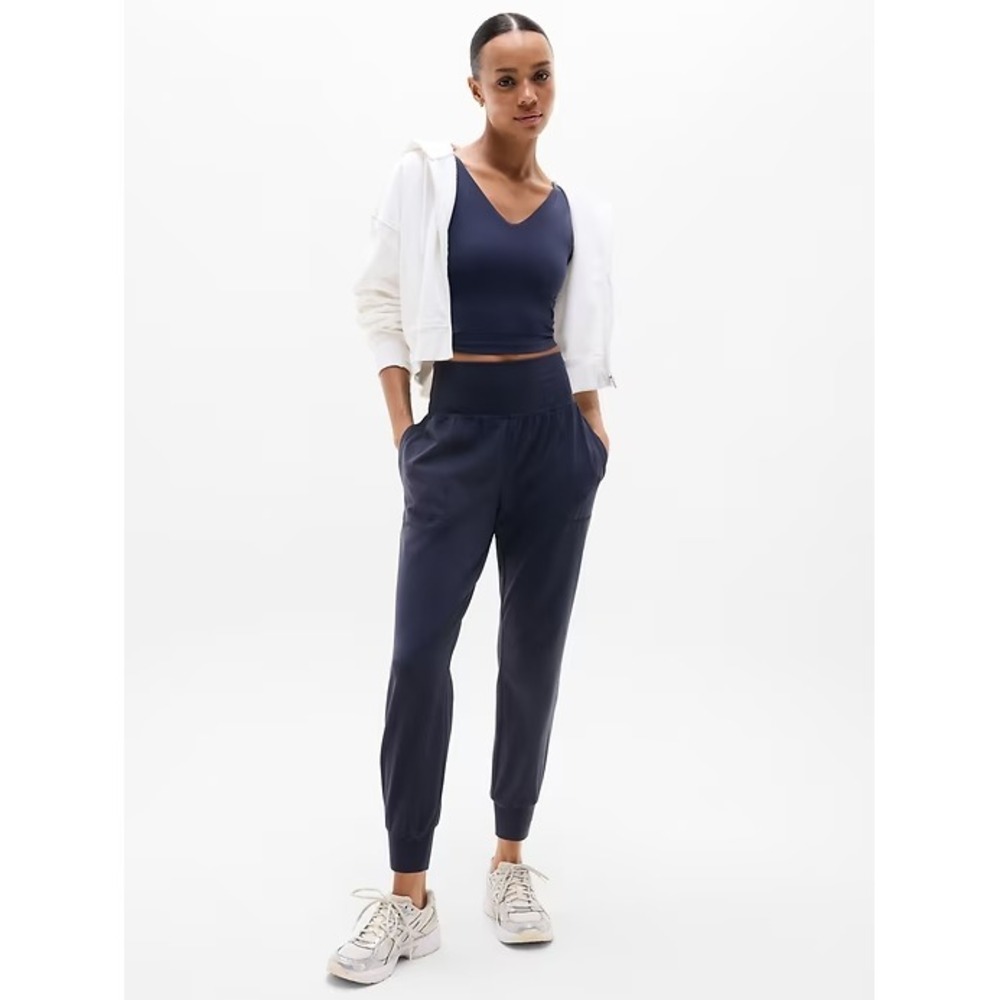 ATHLETA Salutation High Rise Jogger  Plus 1X Blue Navy #531288 Soft Pockets